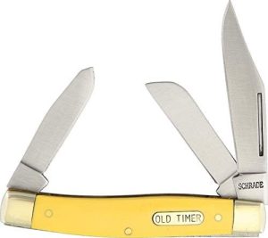 1879-Old-Timer-8OTY-Senior-6.9in-S.S.-Traditional-Folding-Knife-with-3in-Clip-Point-Blade-and-Yellow-Handle